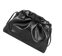 Ldbuejiaja Sac de soirée tendance, structure nuage, rangement pratique en cuir PU avec plusieurs compartiments, sangle convertible pour un usage quotidien, grande capacité, sac à bandoulière, Noir