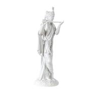 Ldbuejiaja Sculpture Krishna marbrée blanche - 25,4 cm - Dieu de l'amour hindou - Figurine de collection - Statue ornement - Décoration de la maison - Figurine spirituelle
