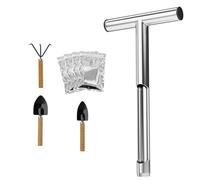 Ldbuejiaja Sonde d'échantillonnage de sol en acier inoxydable pour pelouse, ferme et terrain de golf, équipement d'analyse d'outils simple et pratique