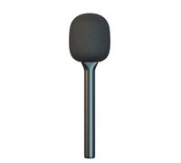 Ldbuejiaja Support de microphone ergonomique pour journalistes - Pour clarté vocale - Scénario de rapport en plein air - Interviews professionnelles - Stick avec microphone à clipser