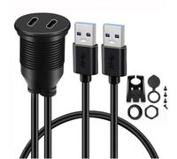 Ldbuejiaja Transfert de données rapide, câble USB et de type C pour charger plusieurs appareils, accessoires de véhicule