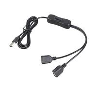 Ldbuejiaja USB mâle vers double femelle, câble d'alimentation, commutateur, contrôle, rapide, 5 V, 2 A, plusieurs appareils, durabilité, design, port USB, câble adaptateur