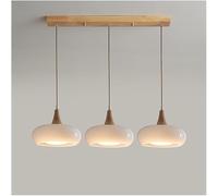 LDCBFTR 3 luminaire d'éclairage à Tambour léger, grappe de Verre en Verre de Lait léger, Lustre Moderne du Milieu du siècle, Lampe Suspendue au Plafond de la Ferme - pour Salle à Manger, Chambre,