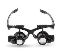 LDCBFTR Bon marché 8 Lense 10x 15x 20x 25x LED Magiteur de Longer bijoutier de Verre Loup de réparation