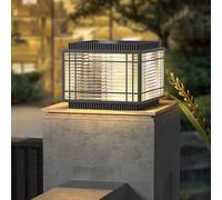 LDCBFTR Capuchons de poteaux solaires pour l'extérieur, carré Moderne, Lampe de Pilier à LED à énergie Solaire, boîtier de Paysage étanche, borne d'éclairage, Lanterne de Pont de clôture pour boîte