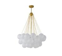 LDCBFTR Cercle LED Plafonnier Moderne Bulle Boule Ronde Lustre Plafond Anneau Lumière Suspendue Réglable Suspension Suspension pour Salon Salon Couloir Chambre 80 60 40 CM