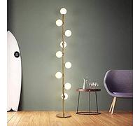 LDCBFTR Décor éclairage Boule de Verre luminaires Lumineux Lampe de Lecture de Chambre à Coucher Nordique, LED Lampe sur Pied de Salon, lampadaire Moderne