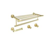 LDCBFTR Ensemble de quincaillerie de Salle de Bain doré avec Serviette à Serviette Serviette Bar Anneau Robe Manteau Crochet de Papier Toilette Support en Papier brossé Gold Finis WFJ