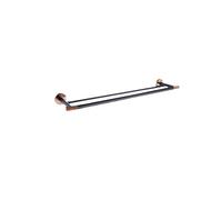 LDCBFTR Ensemble de quincaillerie de Salle de Bain en Acier Inoxydable Noir Moderne en Or Rose Moderne avec Porte-Serviette de Serviette à Barre à Double Serviette et Porte-brossage de Toilettes WFJ