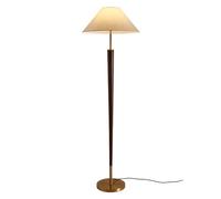 LDCBFTR Lampadaire d'angle en Bois de Style Wabi-sabi, Lampe Verticale d'angle avec Abat-Jour en Lin, Lampe de Lecture sur Pied, Restaurant élégant, Lampes Hautes en Fer galvanisé doré pour la Maison