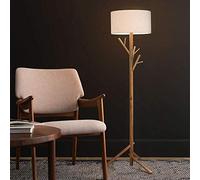 LDCBFTR Lampadaire Lampadaire, lampadaires pour Salon Chambre à Coucher américain Simple Moderne Nordique canapé créatif Ampoule Verticale Incluse (Couleur : Blanc)