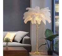 LDCBFTR Lampadaire, Lampadaire Moderne De Luxe en Plumes D'autruche Résine, Lampadaires Modernes, Lampadaire LED Moderne en Résine De Plumes Trépied Lampe sur Pied pour Salon Décor À La