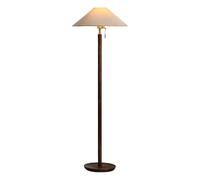 LDCBFTR Lampadaire Moderne de 59 Pouces pour Salon, Lampe sur Pied à lumière Chaude LED avec Abat-Jour en Tissu, luminaire Nordique en Bois Massif, Base E27 pour Chambre à Coucher, Bureau, hôtel