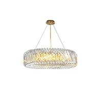 LDCBFTR Lampe Suspendue, lustres en Cristal Lustre Post Moderne Rond en Acier Inoxydable Conception d'éclairage luminaires Brillants