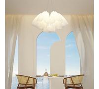 LDCBFTR Lumière de Lustre Blanche 13-Light pour Chambre à Coucher en Acrylique Shade Coastal Boho Milk Gol Plafond Kids Girls Room Living Living Dining Foyer Entrée