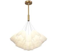 LDCBFTR Lumière de Lustre Blanche 13-Light pour Chambre à Coucher en Acrylique Shade Coastal Boho Milk Gol Plafond Kids Girls Room Living Living Dining Foyer Entrée