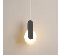LDCBFTR Lumière pendante Nordique, 3 Couleurs LED LED Moderne Lampe à Suspension de Chevet Rond Moderne, Lustre créatif en métal, Barre de la Nuance Industrielle Blanche Aménagement d'éclairage à