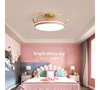 LDCBFTR Lustre, plafonnier LED Moderne pour Les Enfants Chambre Golden Couronne de Lustre créativité pour Enfants Chambre garçon Smart Lampe Smart Lampe (Rose, 60 * 21cm)