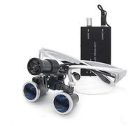 LDCBFTR Magrandage de Dentaire loupe de loupe LED LED Binocular Magifier Chirurgie chirurgicale Opération médicale des Verres dentaires avec la tête de projecteur Light 3,5X (Couleur: 3,5X d'argent)