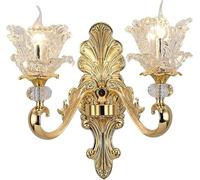 LDCBFTR Mur Light Modern European Double-Ed Mur Wall Lampe - des Appliques décoratives en Alliage de Zinc avec Un Abat-Jour en Forme de Fleur pour l'éclairage créatif