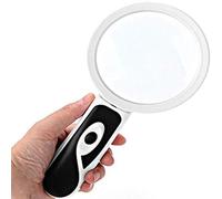 LDCBFTR Optics LED Handheld Magnifier Ensemble avec léger - Grand lentilles 20X Meilleure loupe illuminée pour Les Personnes âgées lisant la dégénérescence maculaire à Basse Vision, l'artisanat et Le