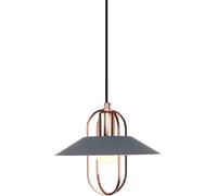 LDCBFTR Pendre de Style Industriel rétro, Lustre en Fer forgé en Forme de Soucoupe Volante créative, Lampe Suspendue à Une Seule tête, éclairage de Plafond décoré de Barre