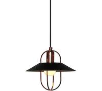 LDCBFTR Pendre de Style Industriel rétro, Lustre en Fer forgé en Forme de Soucoupe Volante créative, Lampe Suspendue à Une Seule tête, éclairage de Plafond décoré de Barre
