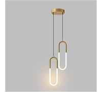 LDCBFTR Pendre Industriel Lumière, Tube en U LED 3 Couleurs dimmable Moderne en métal de Fer Chandelier Suspendu pour la Cuisine de la Chambre à Coucher de Chambre à Coucher