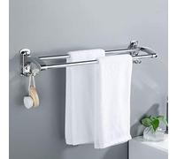LDCBFTR Rack de Serviette à Double Couche Rack de Serviette en Acier Inoxydable avec Support à Crochet Fixe, Porte-Serviette Salle de Bain Mural épaississeur épaissis / 80 cm WFJ