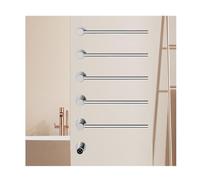 LDCBFTR Rack de Serviette chauffée Moderne en Acier Inoxydable avec Une minuterie à écran Tactile Intelligent Chauffage Mural Chauffant pour la Salle de Bain Argent 5 tiges WFJ