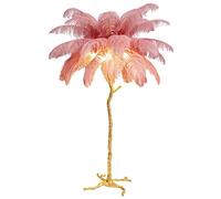 LDCBFTR WLKE Lampadaire sur Pied Moderne Lampe en Plumes d'autruche, Lampadaire en Plumes, éclairage au Sol pour la Lecture de la Chambre à Coucher du Salon, Lampe sur Pied en Plumes (Rose)