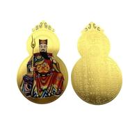 LDDIFHWW 2 Pièces Carte Amulette Gourdée en Laiton Carte Bouddhiste de Porte- Exorcisme Portable Prière Imprimée Adaptée à Cadeaux Décoration I