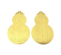 LDDIFHWW 2 Pièces Carte Amulette Gourdée en Laiton Carte Bouddhiste de Porte- Exorcisme Portable Prière Imprimée Adaptée à Cadeaux Décoration I