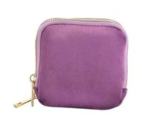 LDDIFHWW Boîte de Rangement Bracelet Étui Bijoux Poche Organisateur Velours Séparations Zippées pour Femmes Dame Maman Déplacement Travail Cadeau Rangement, Violet Rose