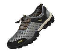 LDDIFHWW Chaussures de Sport pour Hommes, Chaussures de Randonnée pour Hommes, Chaussures de Montagne Légères et Antidérapantes, Chaussures D'extérieur Pou, GRIS, 40