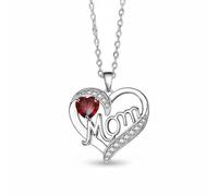 LDDIFHWW Collier Collier Pendentif Collier Médaillon Collier Chaîne avec Cœur et Maman Entrelacés Cuivre Brillant de Pierres Zircon Symbole d'Attachement, color to 3