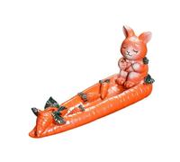 LDDIFHWW Incense Burner Porte Bâton Encens Porte Cône Porte Encens Résine Décoration Lapin Sculpture Original Fonction Apaisante Convient à Méditation Sal