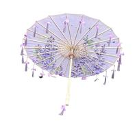 LDDIFHWW Parapluie Chinois en Soie avec Structure Bois Orientale Danse Ancienne Parapluie Imitation Papier Huilé Imprimé Design Pétale Raffiné Adapté, Style D