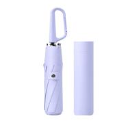 LDDIFHWW Parapluie Pliable Mini Compact Manuel avec Structure Alliage Résistante et Poignée Agréable 8 Baleines Étanche Protection Solaire Convient à La Plage, Violet