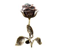 LDDIFHWW Porte-encens Artisanal Brûleur D'Encens Support Ornement Figurine En Alliage de Zinc Adapté pour Chambre Salon Pièce de Méditation Décoration, Bleu Cyan