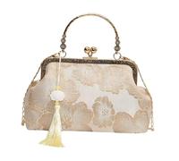 LDDIFHWW Sac Bandoulière à Fermoir Baiser, Pochette Fourre-Tout Portable pour Soirée, Mariage Ou Bal avec Chaîne