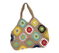 LDDIFHWW Sac Bandoulière pour Femme, Sac de Décontracté, Style Ethnique, Idéal pour Les Vacances, L'été, Accessoire Photo, Chic, Fait Main, Kaki