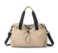 LDDIFHWW Sac de Duffel Sac à Main Sac de Sport Sac Bandoulière Léger en Oxford et Polyester Corps Rectangulaire Extensible pour l'espace par Cordon Adapté aux, Array, Khaki