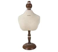 LDDIFHWW Support à Colliers Icription Paris Tissu Buste Présentoir Finial En Bois Décoratif Buste D'n Bijx pr Coiffeuse, Grand