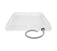 Ldduopp Base De Douche Pliable, 80x80cm Receveur De Douche Portable Pliable Base De Douches De Camping Portable avec Tuyau D'évacuation pour Extérieur, Intérieur