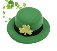 Ldduopp Chapeau de jour de la Saint-Patrick, chapeau de cylindre vert | Chapeaux de costume de la Saint-Patrick, accessoire de cylindre de jour vert pour déguisement