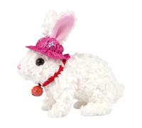 Ldduopp Jouet De Lapin Interactif Réaliste, Jouet Lapin De Pâques avec Nez Qui Tremble Et Qui Saute Jouets Interactif pour Chambre, Salle De Jeux, Salle De Classe, Chambre d'enfant