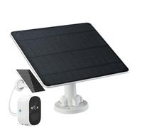 Ldduopp Panneau Solaire pour Caméra Extérieure | Support Mural 360° Réglable IP66 Étanche | Chargeur Solaire Extérieur pour Caméra,pour Villa Restaurant École Hôtel Magasin, Lampe de Camping