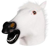 LDDYKZY Masque De Licorne d'Halloween Animal Cheval Tête Masque Halloween Adulte Cheval Masque Animal Tête Halloween Ornements Maquillage Fête Carnaval Accessoires