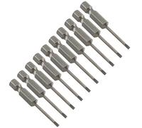 LDEXIN Lot de 10 embouts de tournevis magnétiques à fente 2,5 en acier S2 à tête plate avec tige hexagonale de 6,35 mm, longueur 5,1 cm